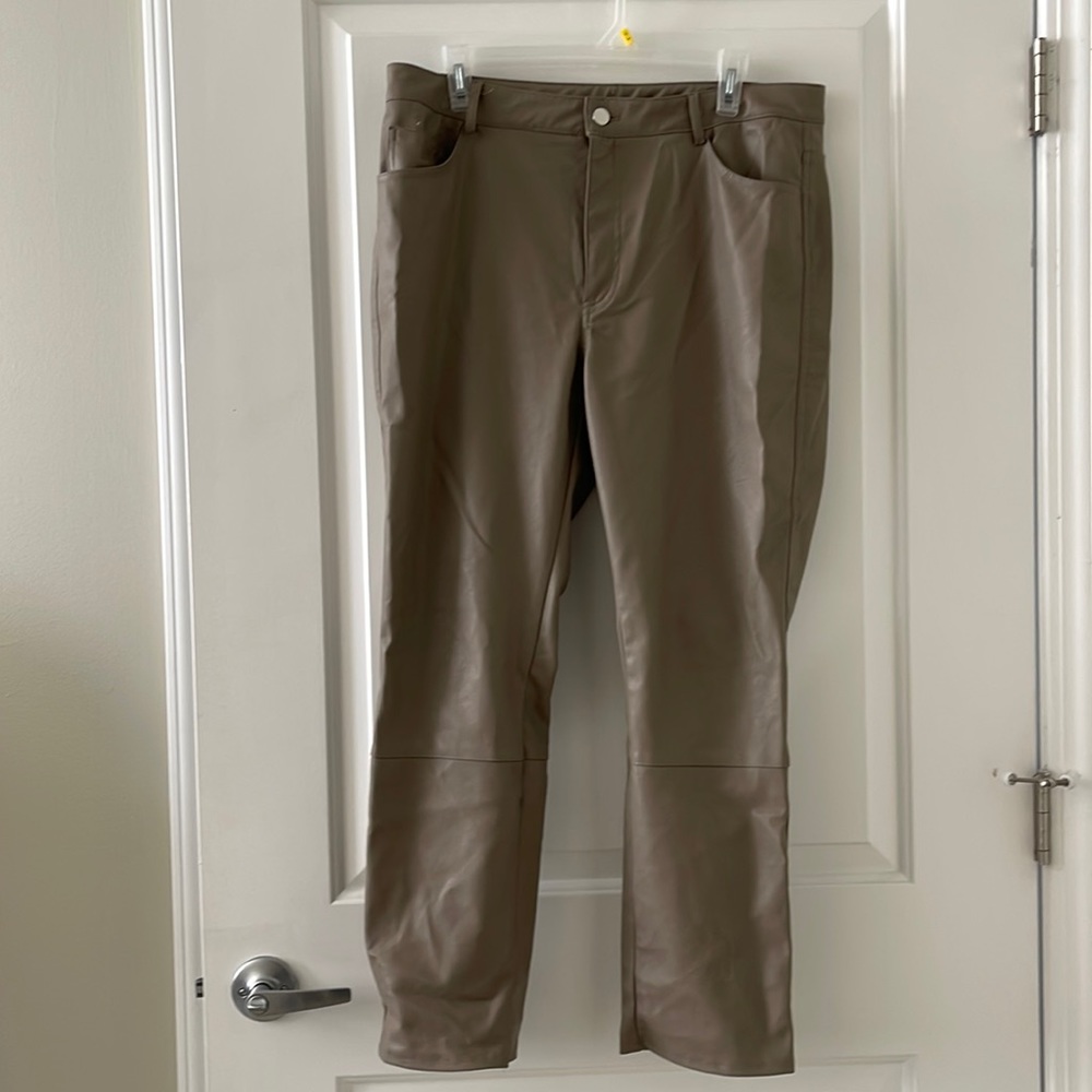 Faux leather pants